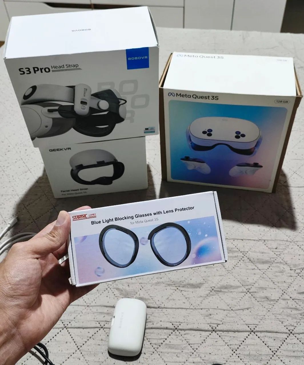 Meta Quest 3s 128gb Bobovr S3 Pro Lentes Baterias Completo
