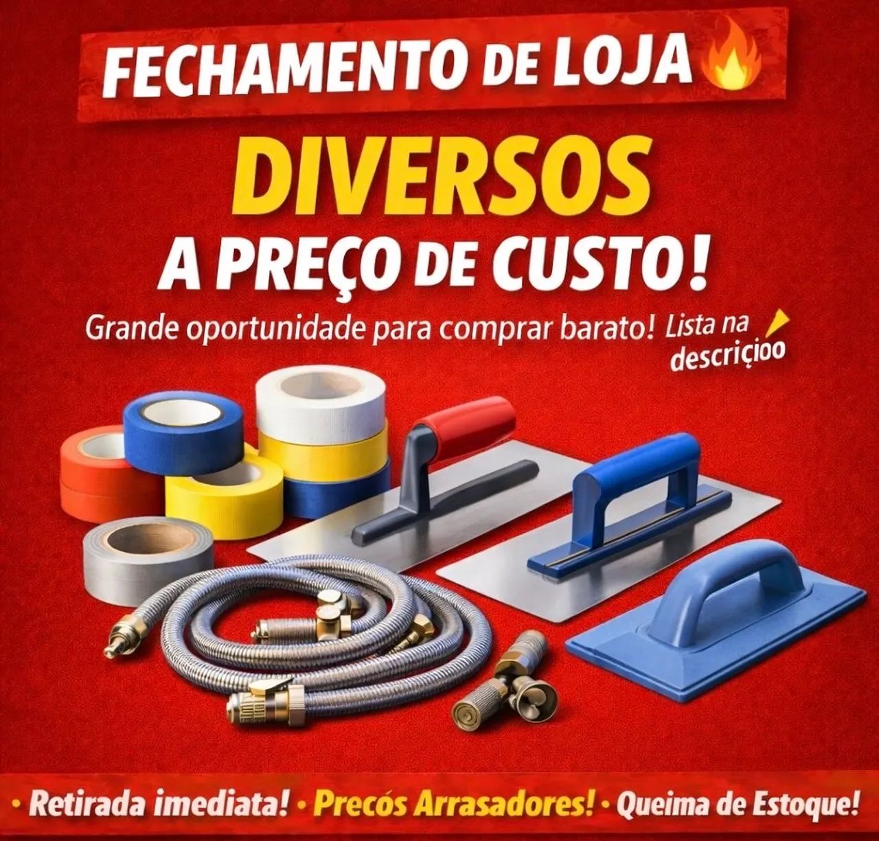 Caixa fechada - diversos - preço de custo