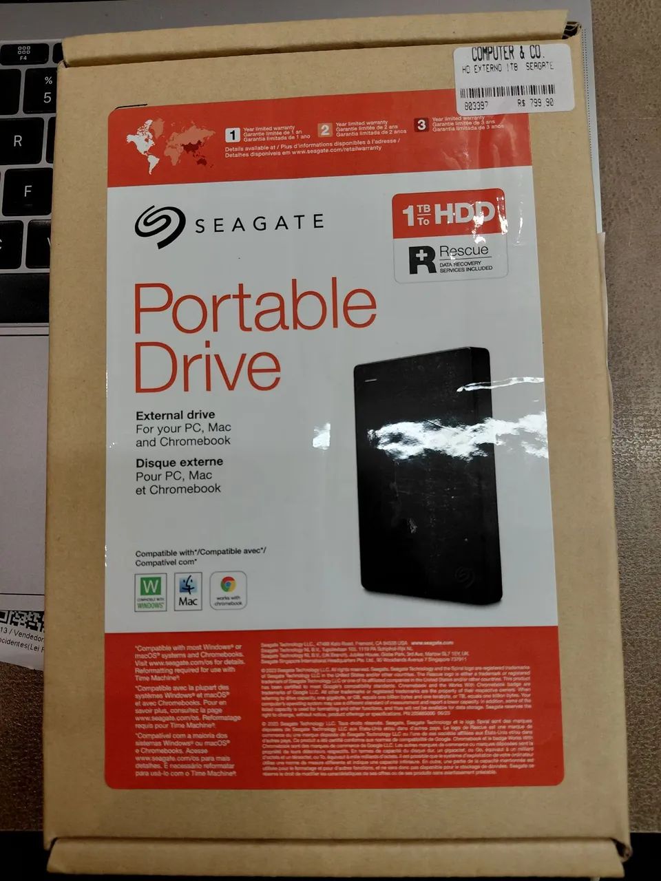 Hd externo 1tb Seagate Novo