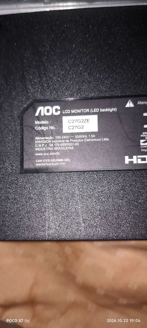 ? Monitor AOC ? Tela Curva com qualidade de imagem excelente! - Foto 4