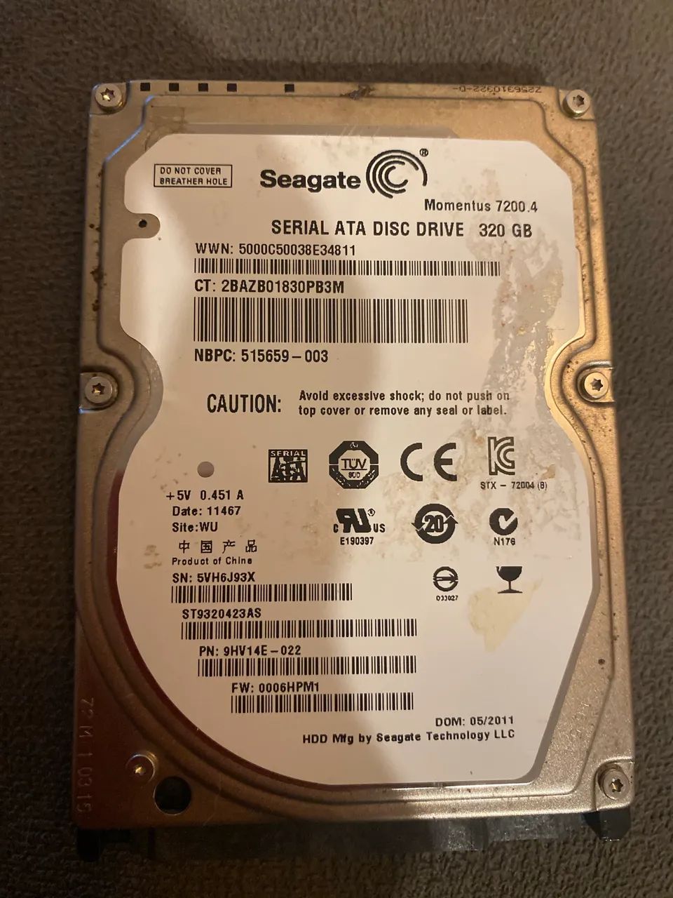 HD Seagate 320GB