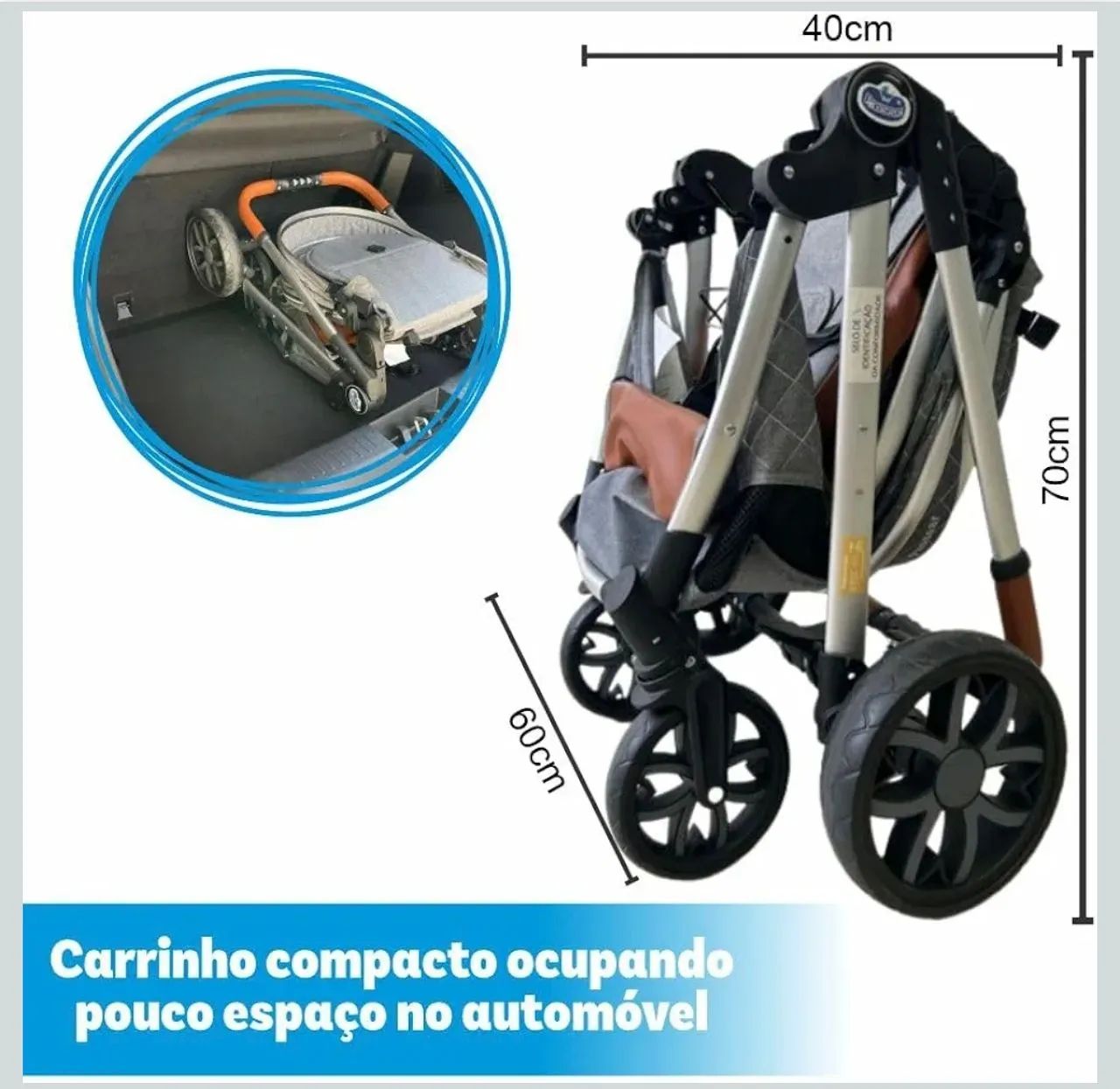 CARRINHO DE BEBÊ PASSEAR 3 EM 1 - Foto 3