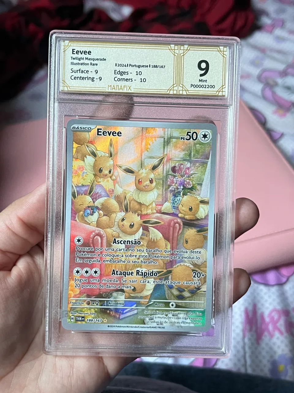 Carta Pokémon Eevee 160/187 Twilight Masquerade MANAFIX Nota 9 | Aceito Trocas