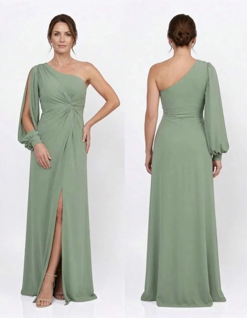 Vestido de festa - verde oliva 