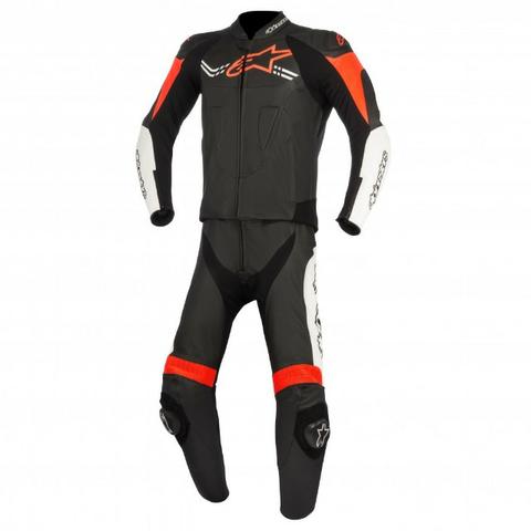 Macacão Alpinestars Challenger V2 PC 2 Peças Preto-Branco-Vermelho