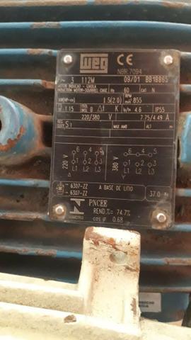 Motor trifasico 2cv Weg - Foto 2