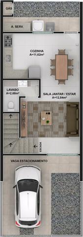 Linda Casa Geminada Duplex - Foto 4