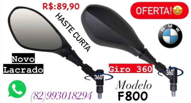 Retrovisor Bmw F800, PRODUTO NOVO LACRADO A PRONTA ENTREGA!
