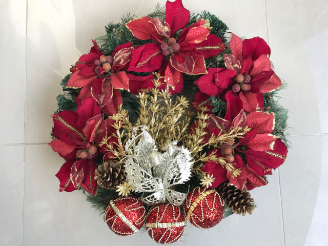 Guirlanda de Natal, Artesanal, Vermelho