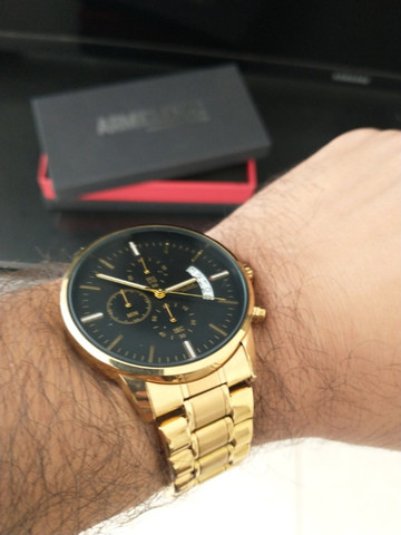 Relógio Original Masculino Dourado Novo na Caixa Armiclock - Foto 2