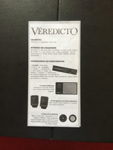 Vendo jogo de tabuleiro VEREDICTO - Foto 3