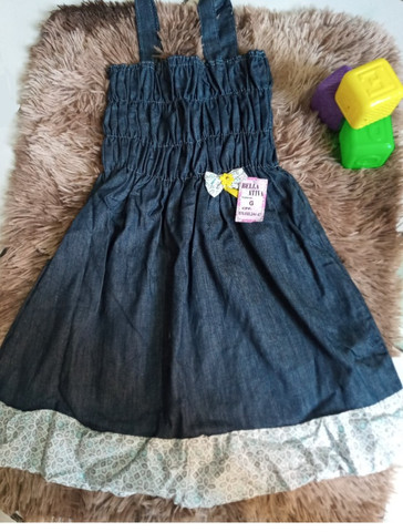Vestido Jeans Infantil - @amelinha-store "Promoção"