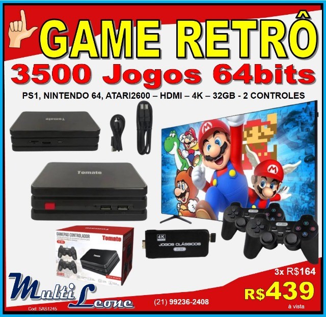 Jogos retrô + de 3500 jogos