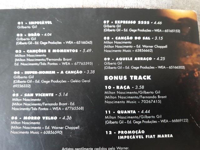 CD Milton Nascimento e Gilberto Gil - Foto 5