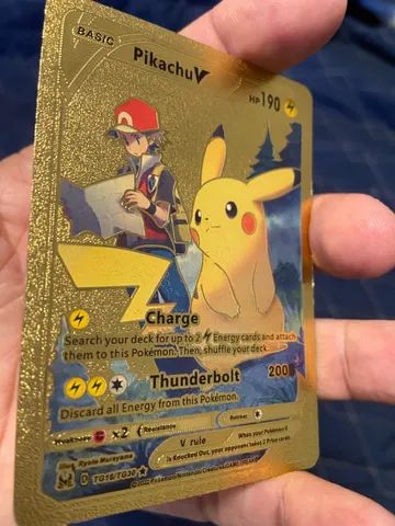 Carta Dourada Pokémon - Pikachu - Hobbies e coleções - SIM, Feira