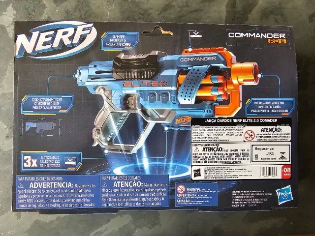 Lança Dardos Nerf Elite 2.0 Commander Rd-6 Tambor Giratório para 6