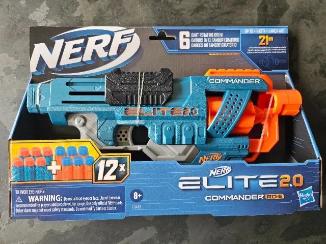 Novo) Nerf Elite 2.0 Commander RD-6, Lança Dardos com Tambor Giratório Para  6 Dardos - Artigos infantis - Guanabara, Joinville 1249342174