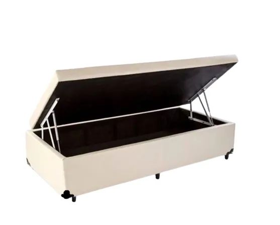 Cama Box Baú Solteiro Sintético - 88x188x41cm - Sou Fabricante - Consultar Cores - Foto 2