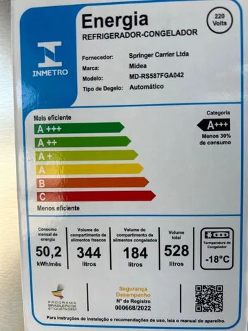 Refrigerador side by side nova 528L só 3990 - Geladeiras e