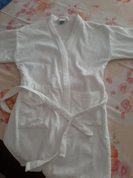 Roupão branco 100% algodão feminino marca Döhler