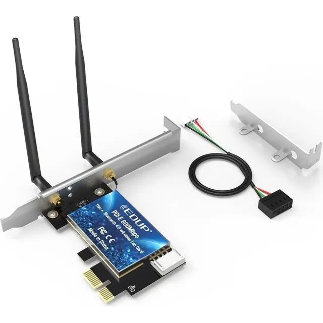 Placa De Rede Pci Wi-fi Dual Band 2.4g\5ghz Bluetooth Pc 1200M