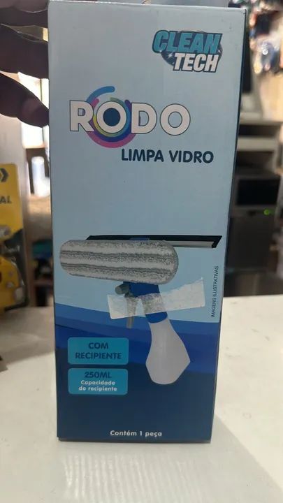 Rodo limpa vidro com esfregão 2 em 1 - Foto 2