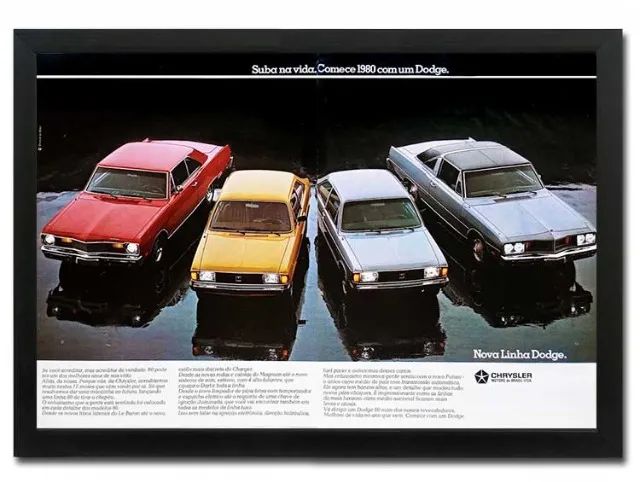 Quadro decorativo Dodge Polara, Dart e Magnum 1980 - propaganda original