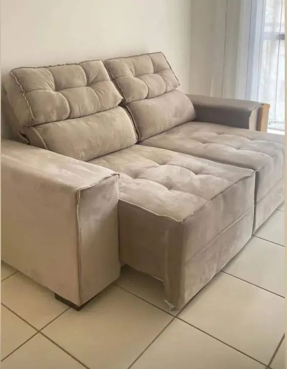 Sofá retratil Reclinavel 2,00 mts - Foto 4