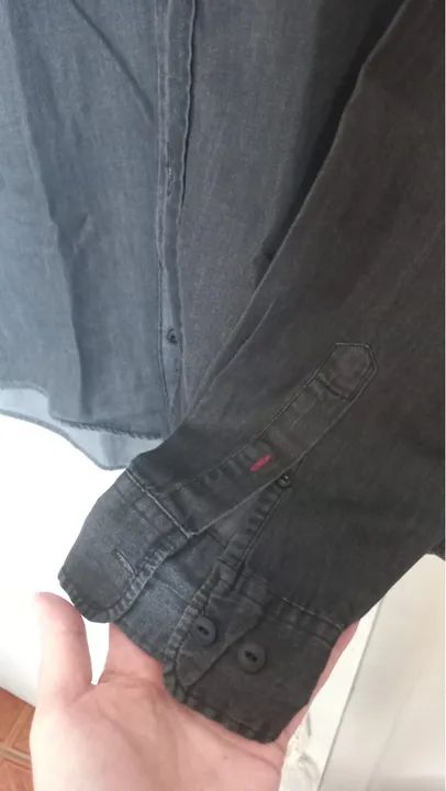 Camisa Jeans Masculina Marfinno G - Foto 4