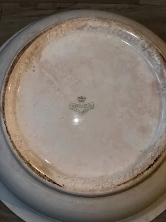Tigela Bacia de cerâmica antiga. 1910. Item Raro - Foto 6