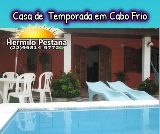 Casa em Cabo Frio c/ Piscina 3 Qts , garagem e churrasqueira