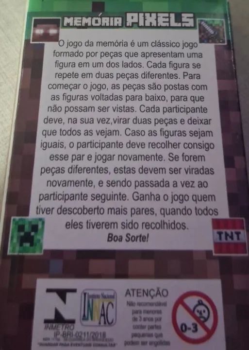 Jogo da memória minecraft  - Foto 2
