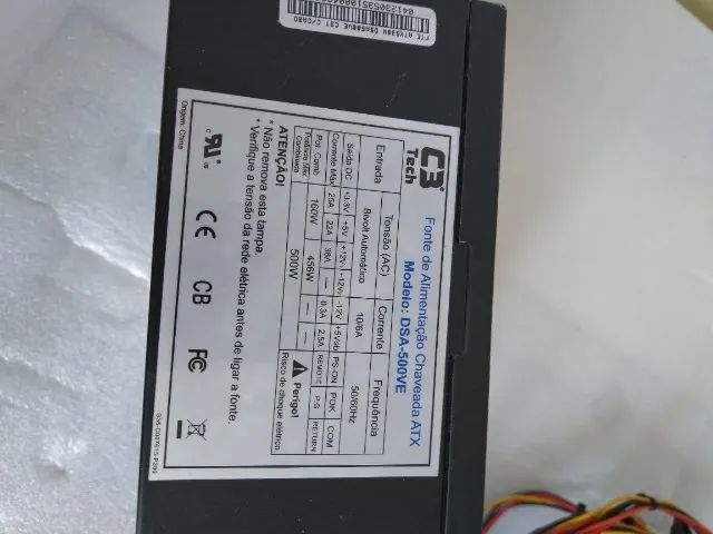  Fonte Atx C3 Tech Dsa-500ve 500r Ve Video Edition 500w - Foto 4