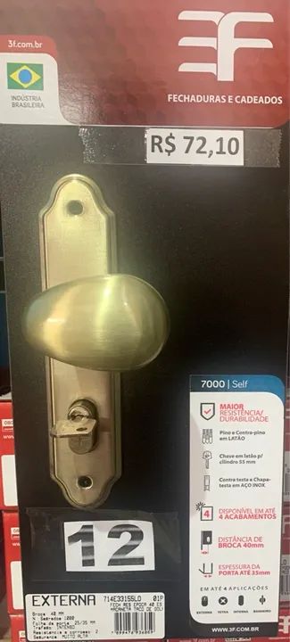 FECHADURA ÉPOCA BANHEIRO BRONZE OU EXTERNA  - Foto 2