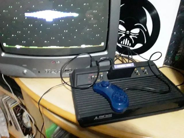 Vídeo Game Atari 2600, Polivox +2 jogos nas caixas e 1 controle Compatível, funcionando, l - Foto 6