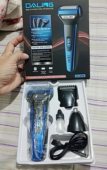 Máquina de Cortar Cabelo 3 in 1 Barbeador e Aparador de Pelo Daling - Foto 6