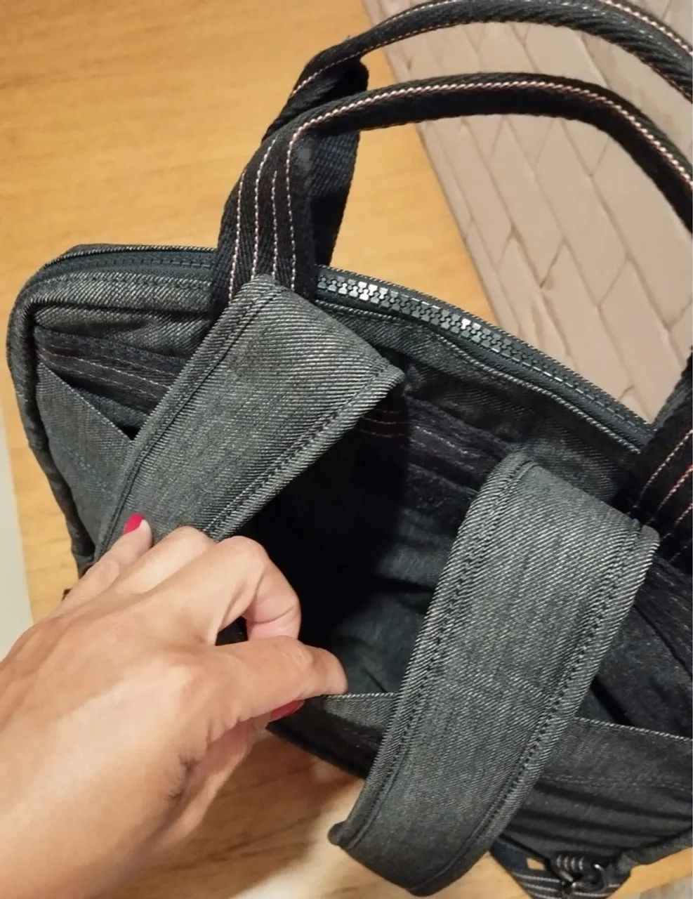 Bolsa Kipling Cinza Original - Foto 4