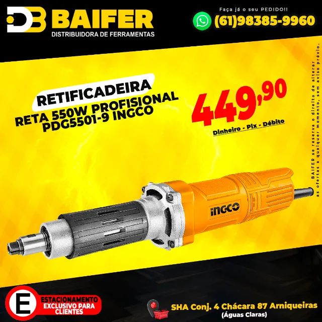 Retificadeira Reta 550w PDG5501-9 Ingco