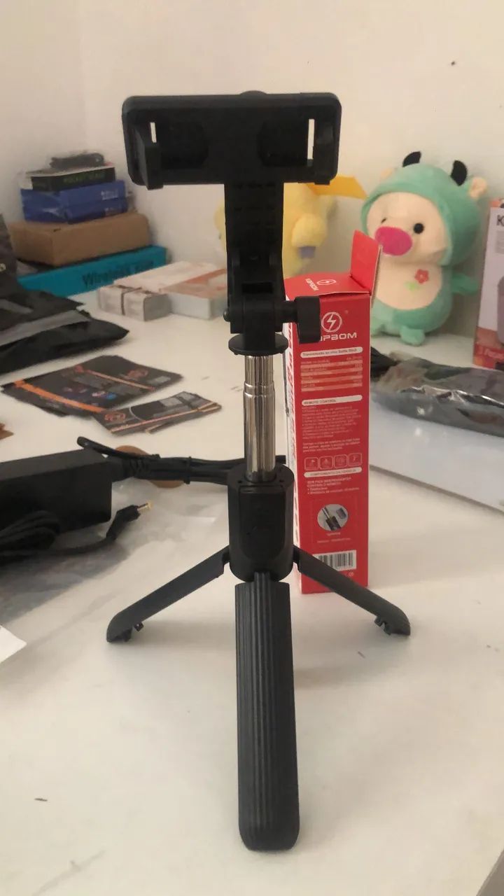 Tripé com controle bluetotoh para selfies - Foto 3