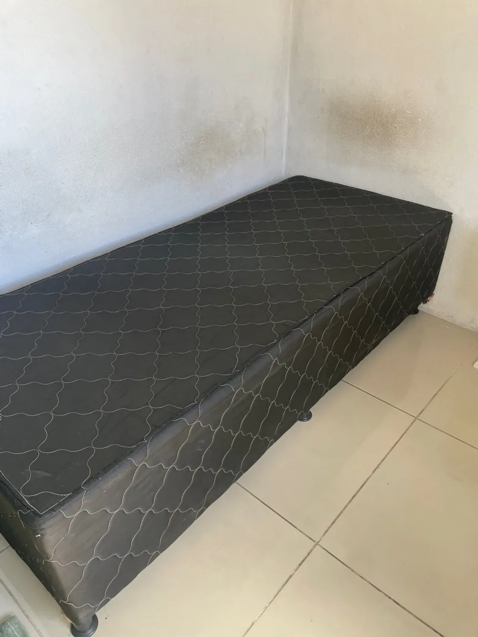 Cama Box Solteiro Preta