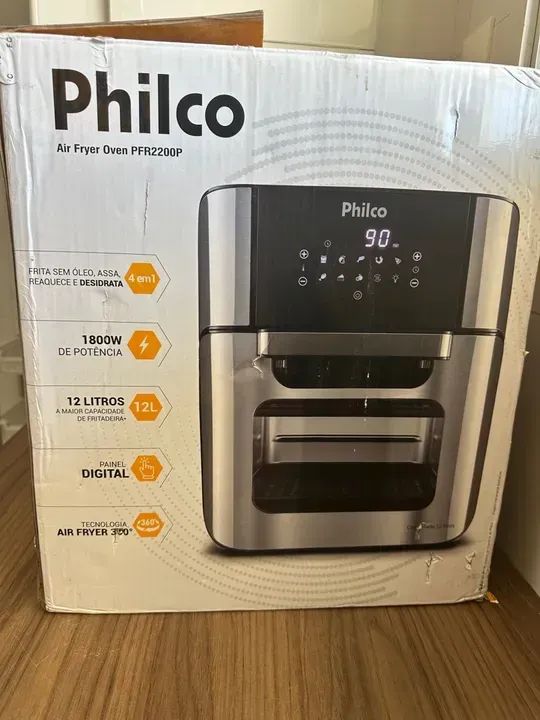 Fritadeira air fryer oven Philco PFR2200 4 em 1 12 litros 1800W - 220v - lacrada NF - Foto 5