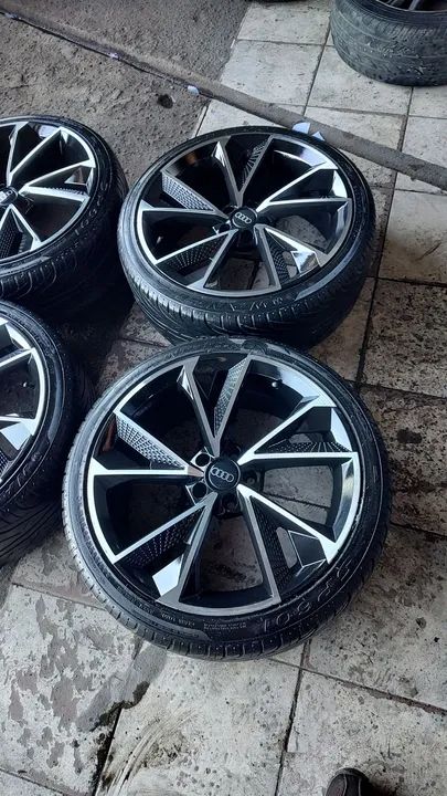 rodas aro 20 5x112 pneus meia vida no precinho - Foto 2