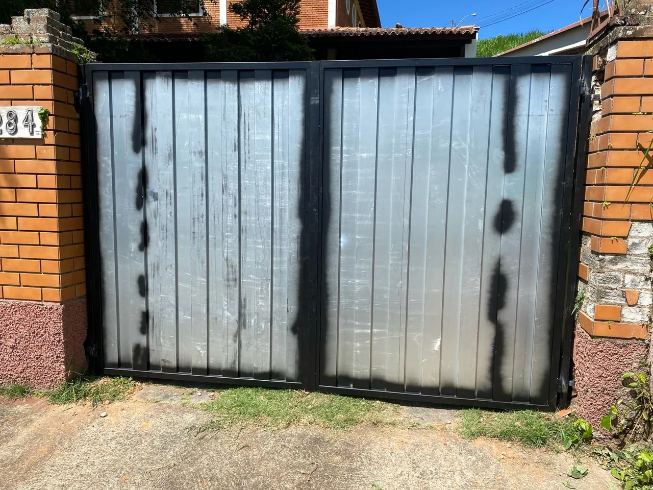Portão de aço galvanizado 