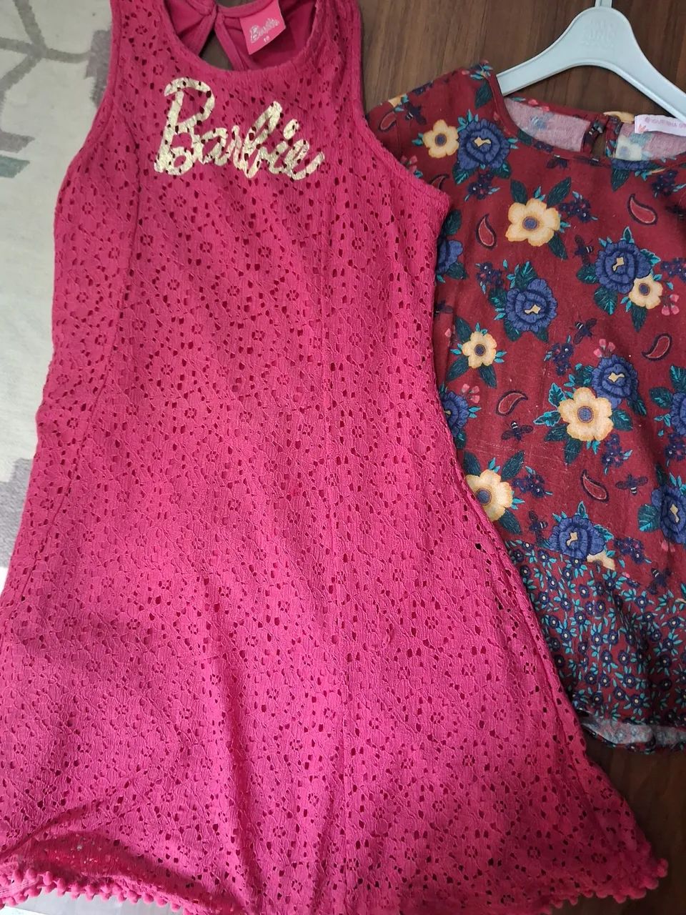 Lindo Vestido da Barbie e Bata Infanto Juvenil Tamanho 10 em ótimo!!!