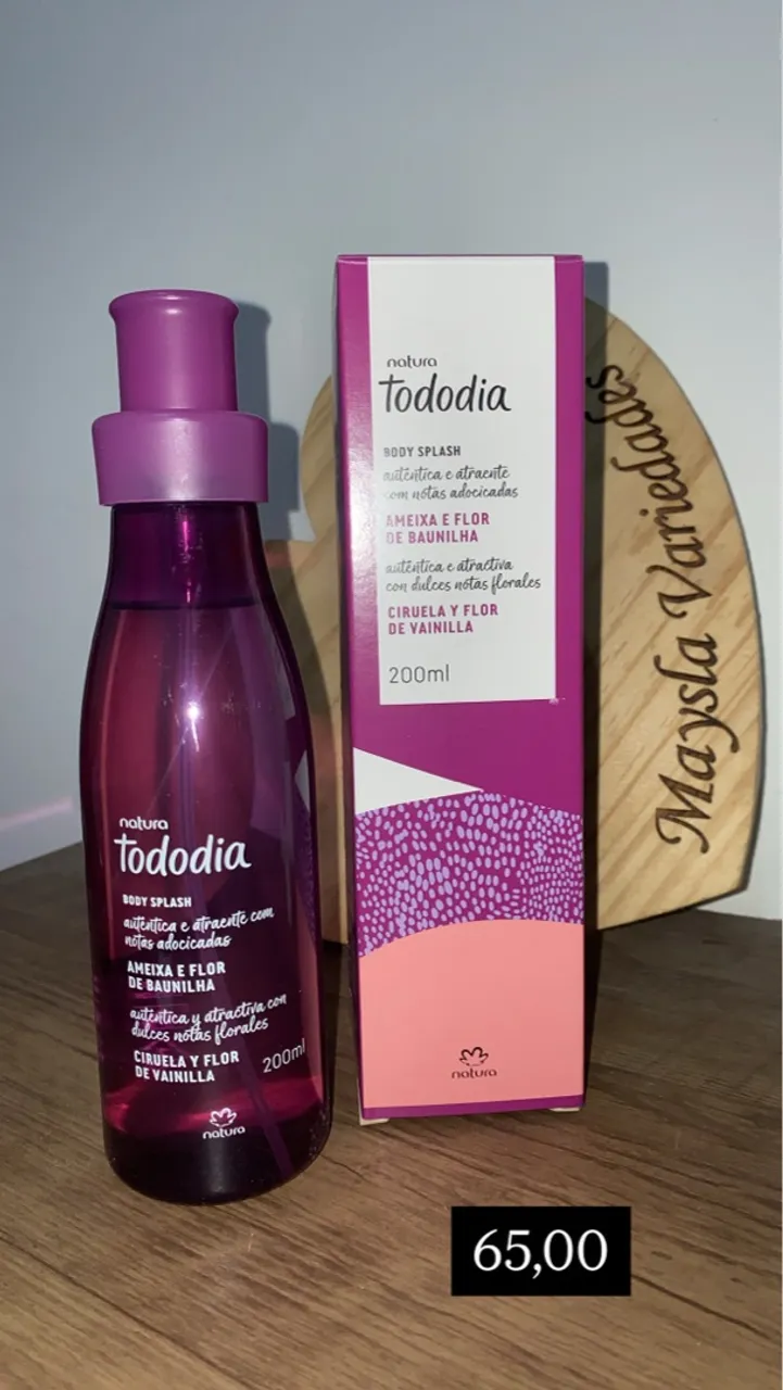 Body Splash Tododia Ameixa e Flor de Baunilha Natura