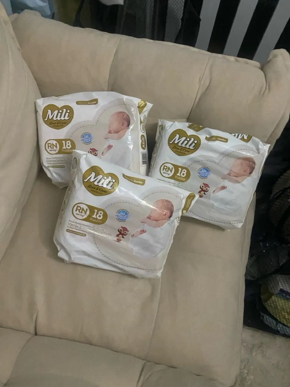 Fraldas Mili RN 18 unidades - Pacote Jumbo