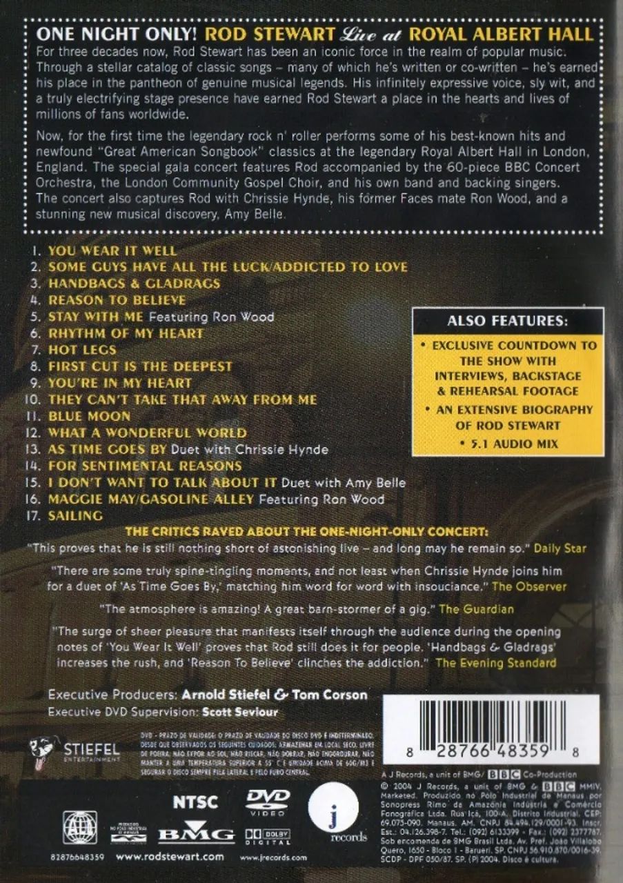 Dvd Rod Stewart - Live At Royal Albert Hall - Foto 2