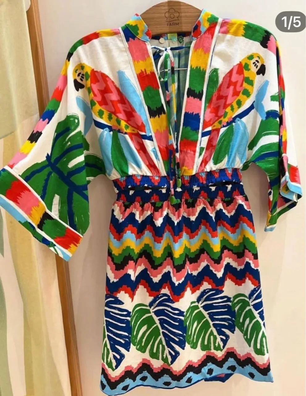 Vestido P farm estampado colorido - Verão - Foto 2
