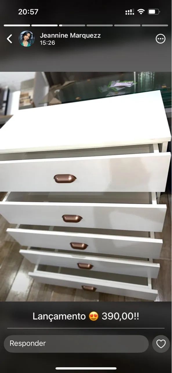 CÔMODA 5GAVETAS(ENTREGA GRÁTIS) - Foto 2