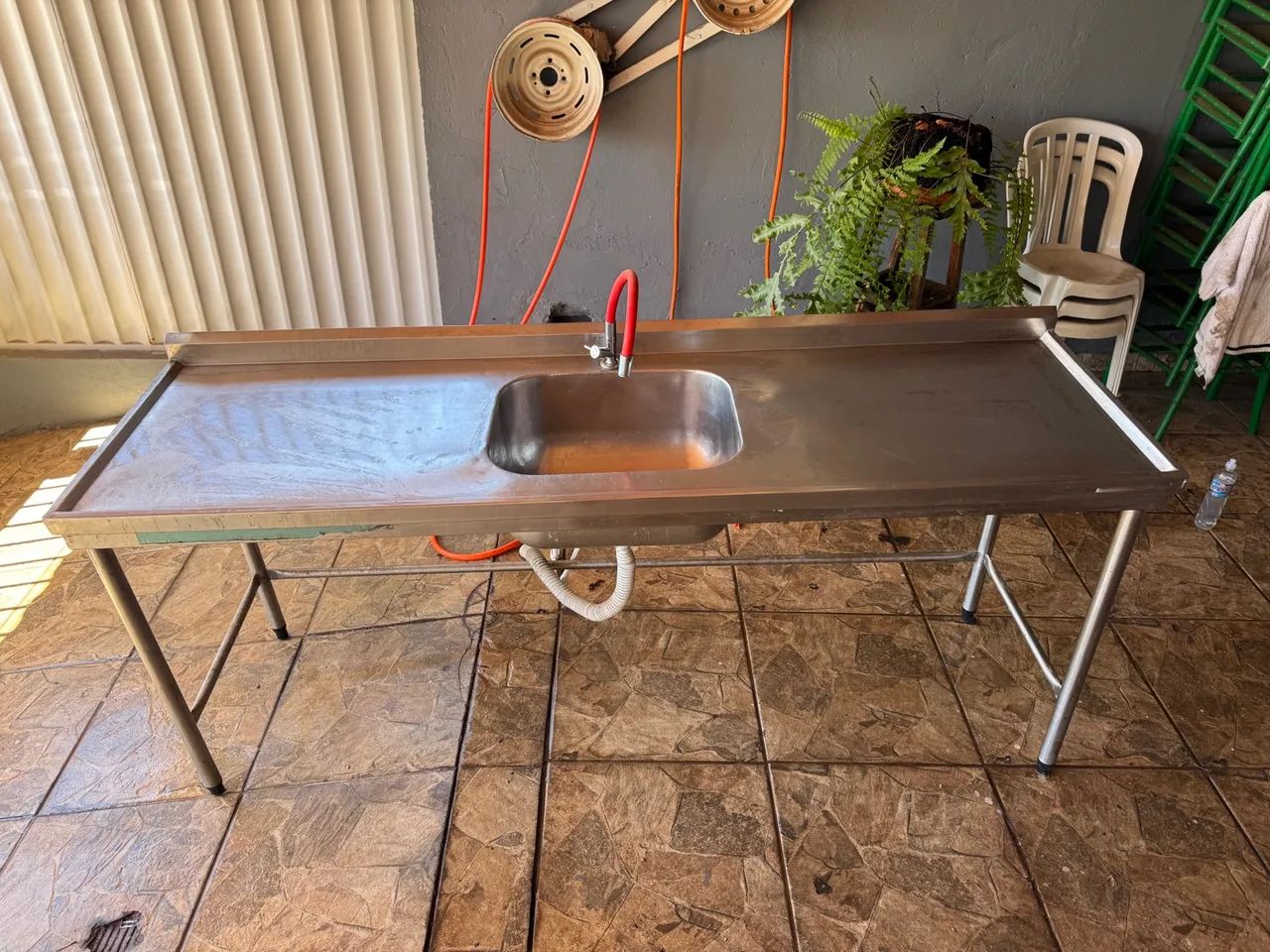 Bancada (PIA) de aço inox com cuba